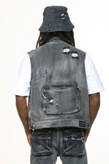 "PROTECT YOUR ENERGY" CARGO VEST (BLACK)