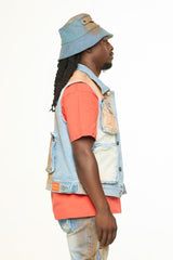 "PROTECT YOUR ENERGY" CARGO VEST (ORANGE OVER-DYE)