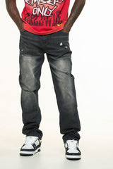 "HORIZON" STRAIGHT FIT DENIM (BLACK)