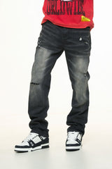 "HORIZON" STRAIGHT FIT DENIM (BLACK)