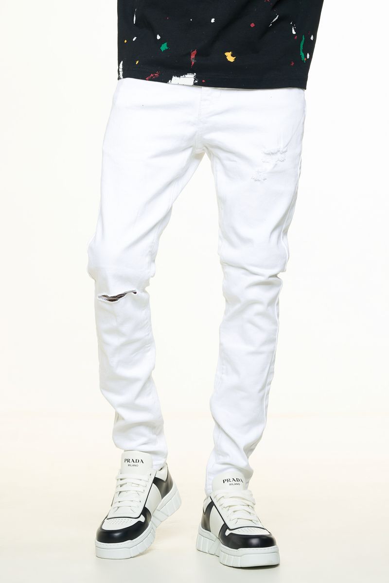 "BLANK SLATE" SKINNY DENIM (PURE WHITE)