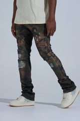 "PRAY FOR THEM" STACK DENIM (CAMO)