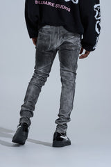 "WASHED AWAY" SKINNY DENIM (BLACK)