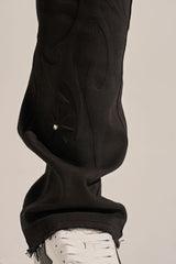 "ARISE" STACK DENIM (JET BLACK)