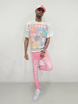 Milkyway Rhinestone SKINNY DENIM (Pink Wash)
