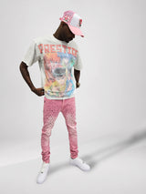 Milkyway Rhinestone SKINNY DENIM (Pink Wash)