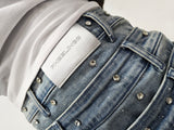 Come Home Rhinestone Straight Leg DENIM (Light Blue)