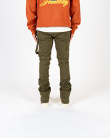 "VIBRANT VISIONS" CARGO FLARE STACK DENIM