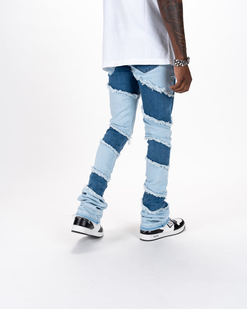 "EMBRACE THE JOURNEY" FLARE STACK DENIM