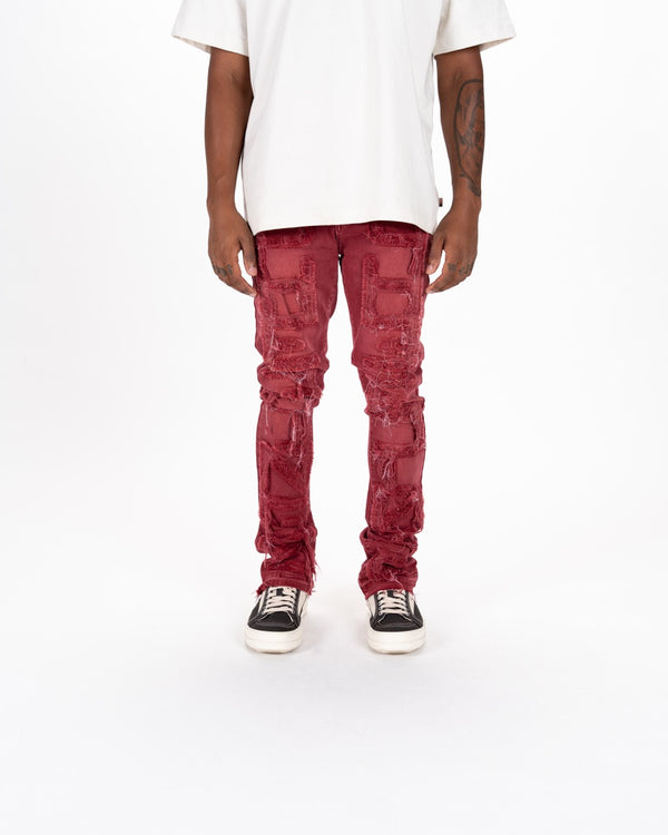 "INSPIRED BY" FLARE STACK DENIM