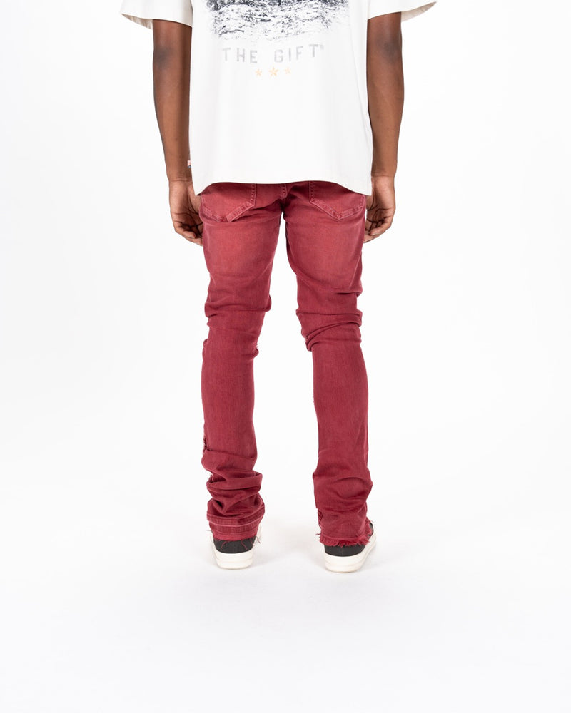 "INSPIRED BY" FLARE STACK DENIM