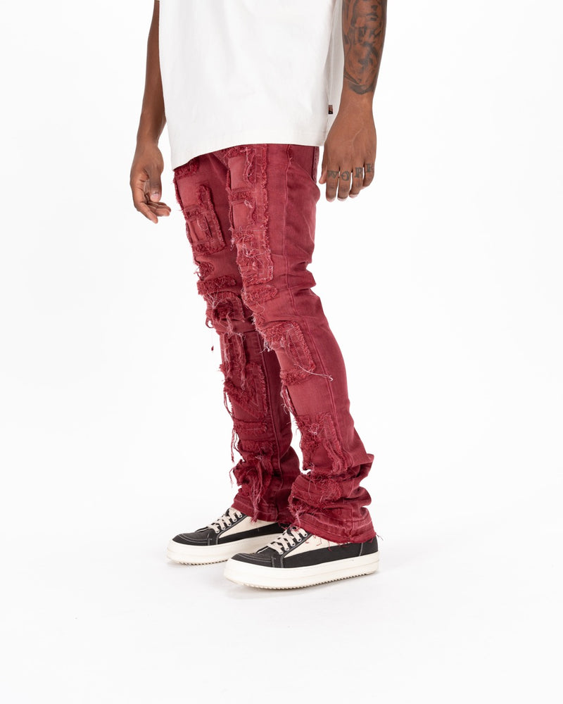 "INSPIRED BY" FLARE STACK DENIM