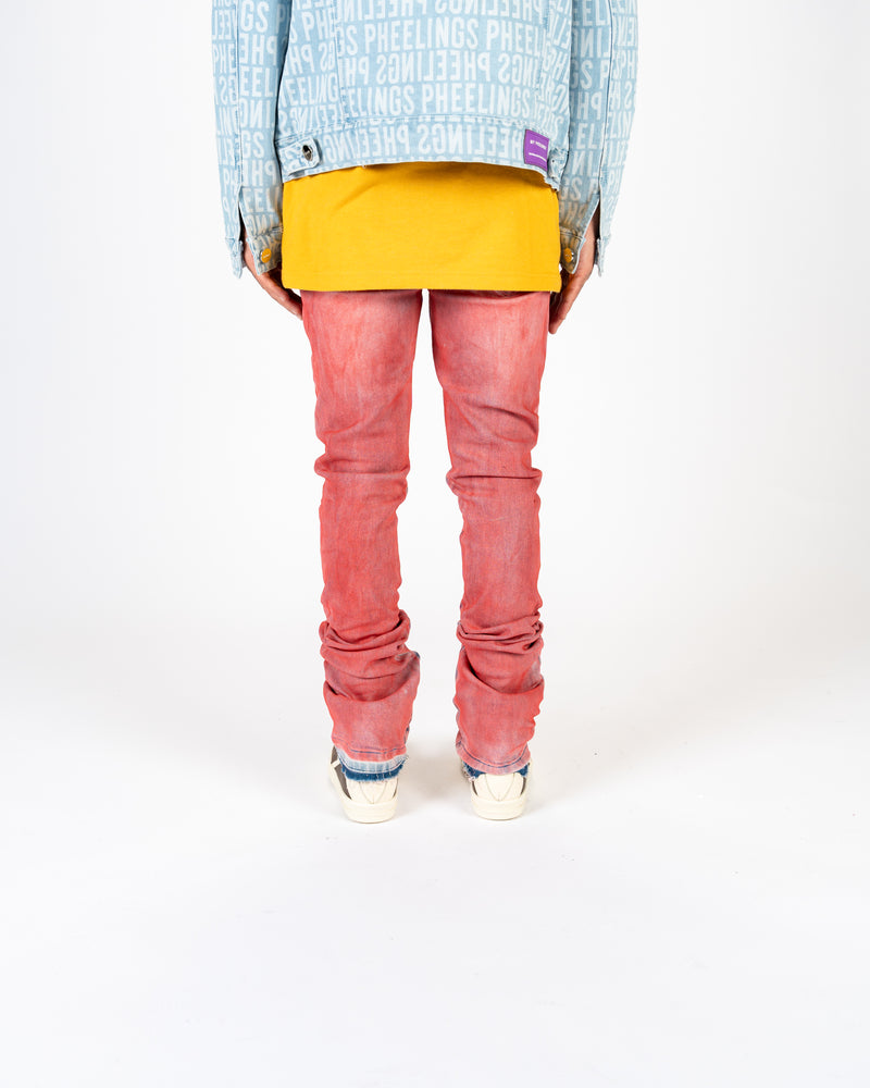 "UNLEASHED PHEELINGS" FLARE STACK DENIM