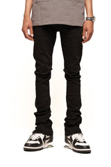 "EMOTIONALLY DRIVEN" FLARE STACK DENIM (JET BLACK)