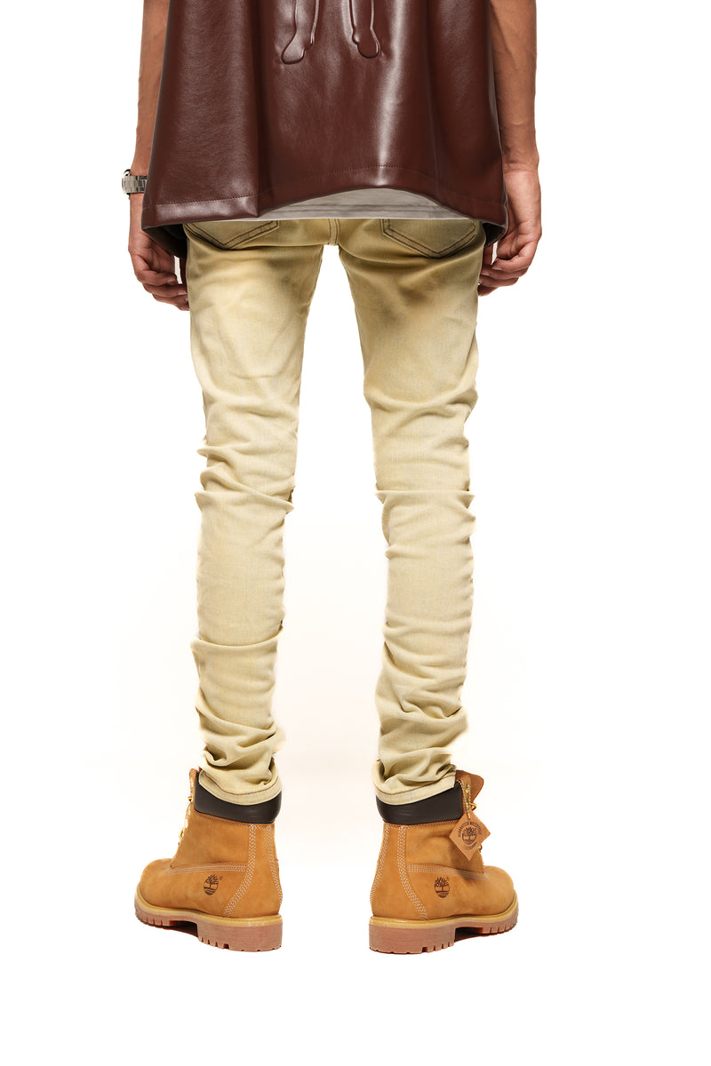 "POLISHED WEAKNESS" SKINNY DENIM (LIGHT BLUE/TUSCAN SAND)