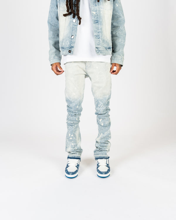 "JOYFUL JOURNEY" FLARE STACK DENIM