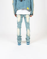 "AWAKEN DESIRES" FLARE STACK DENIM