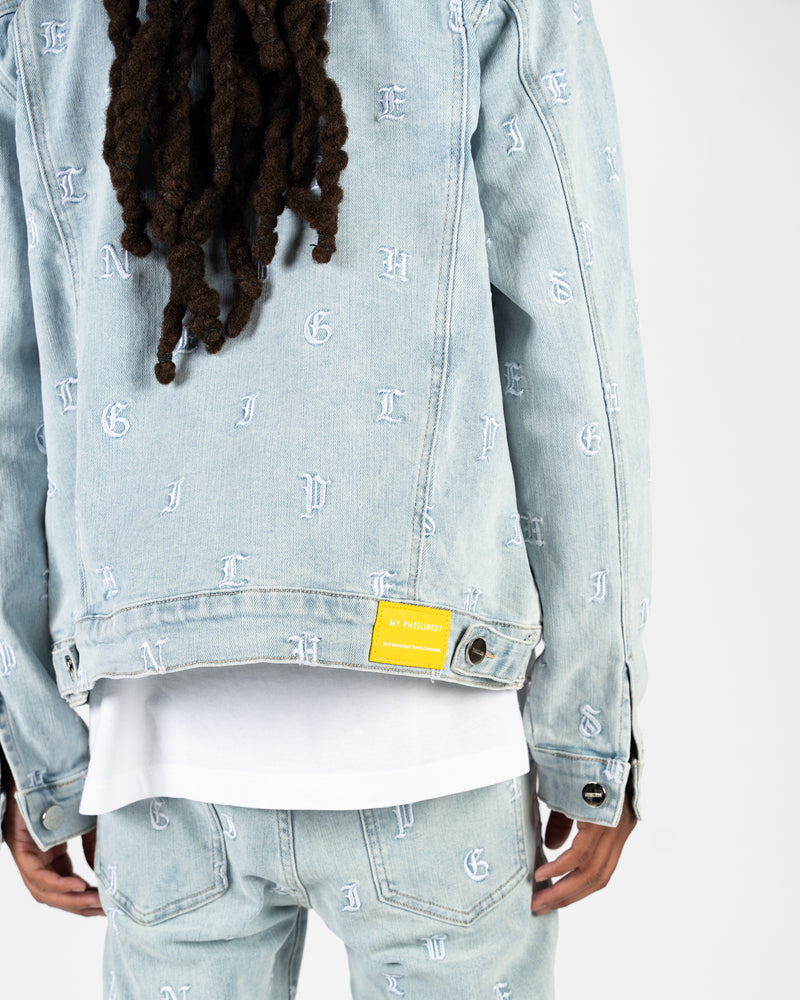 "SOUL STAMPED" FLARE STACK DENIM