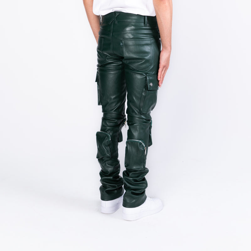 Keep It A Stack Pink Vegan Leather Cargo Pants
