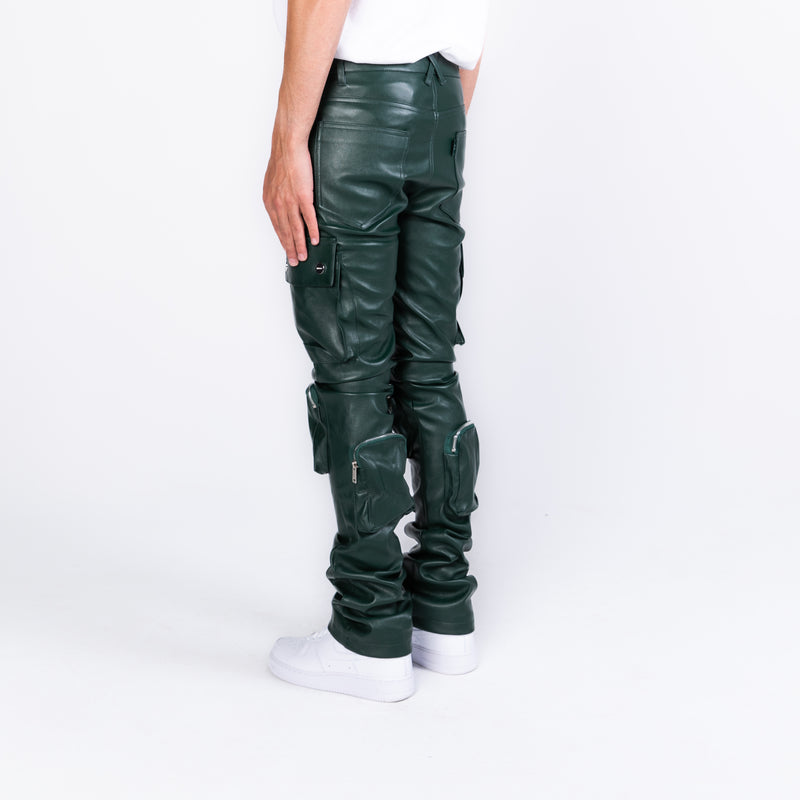 Keep It A Stack Pink Vegan Leather Cargo Pants